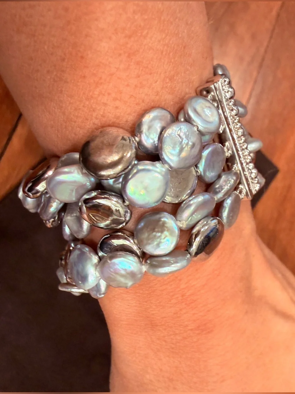 NEW Michael Aram Molten Bracelet Sterling Silver 925 & Pearls beads luxury